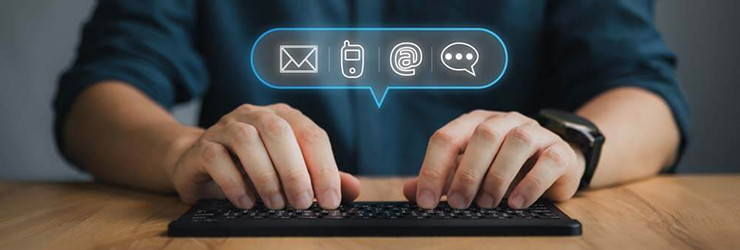 Man's Fingers Typing on Keyboard Man's Fingers Typing on Keyboard